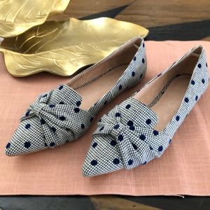 Pointed Polka Dot  Flats